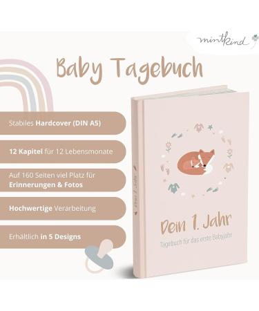 Mintkind Baby Album Your First Year of Life - Personalized A5 Baby Photo Album & Diary | Perfect Gift for Boys & Girls | Create Cherished Memories from 0 Months - Buy Online on SooperMarket.com