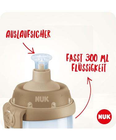 Nuk Junior Cup Drinking Clay Bottle 300ml | Leak-Proof BPA Free for 18 Months+ | Blue Robot Design - Buy Online on SooperMarket.com