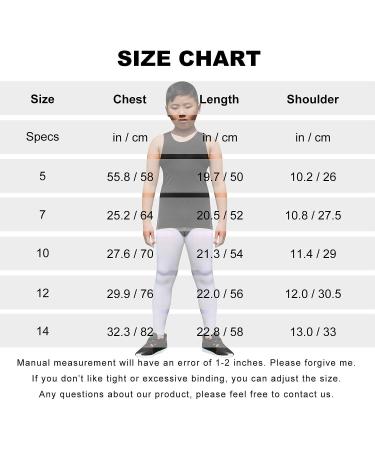 Kids Compression Tank Tops 3 Pack - Youth Boys/Girls Athletic Sleeveless Shirts for Workout Base Layer - Black - Buy Online on SooperMarket.com