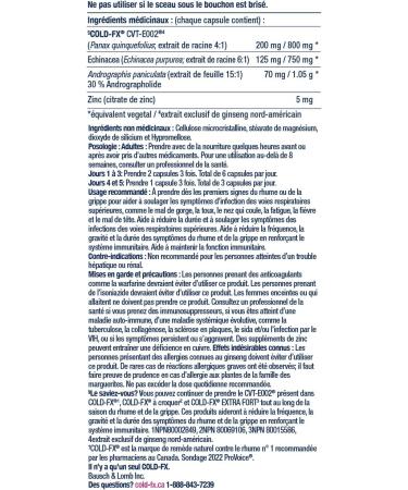 COLD-FX First Signs Helps Relieve & Reduce Frequency Severity & Duration of Cold and Flu Symptoms with North American Ginseng Extract Echinacea Andrographis & Zinc 48 Vegan Capsules 48 count (Pack of 1) - Buy Online on SooperMarket.com