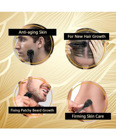 Derma Roller Beard Roller 540 Titanium Micro Needle for Beard Growth & Skin Care - Travel Case Included - Buy Online on SooperMarket.com