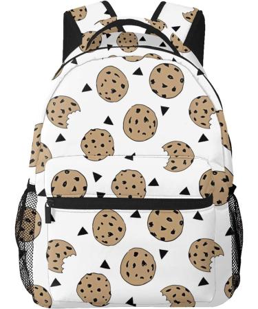 BHCASE Lightweight Casual Student Backpack - Fashionable And Versatile Backpack For School And Outdoor Activities 7.8x11.4x15.7 In Cookies Food Chocolate Chip Biscuits Pattern - Buy Online on SooperMarket.com