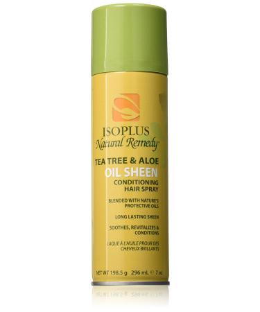 Isoplus Natural Remedy Tea Tree & Aloe Oil Sheen Conditioning Hair Spray  7 Oz