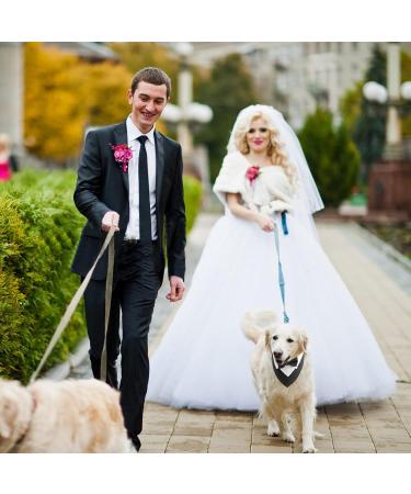 Shop Hacraho Formal Dog Smoking Banda Adjustable Black Wedding Collar with Fly & Tie for Medium to Large Dogs - Buy Online on SooperMarket.com