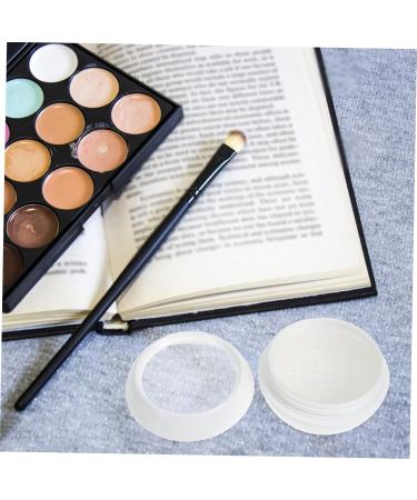 PLAFOPE Box Powder Box Empty Powder Make up Powder Puff Fluffy Puff Case Powder Compact Jar Plastic Pp White - Buy Online on SooperMarket.com