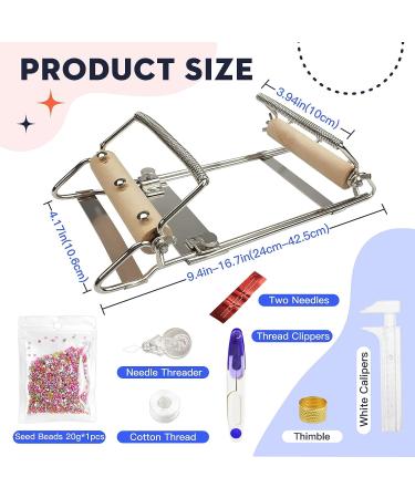 INDIVSHOW Adjustable Bead Loom Kit with 8000 Czech Beads and Accessories - Ideal for Bracelet Making and Adult Crafts - Buy Online on SooperMarket.com