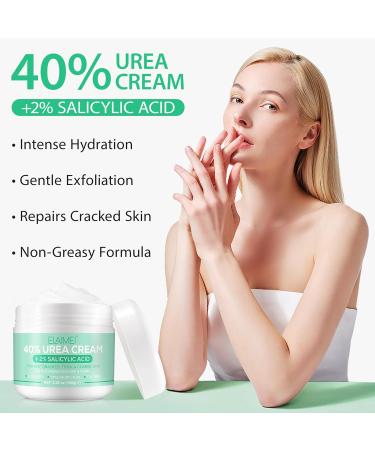 Urea Cream 40% with 2% Salicylic Acid - Best Callus Remover & Foot Repair Lotion for Dry Cracked Heels Knees & Hands (5.29 OZ) - Deep Moisturization & Skin Renewal - International Shipping Available - Buy Online on SooperMarket.com