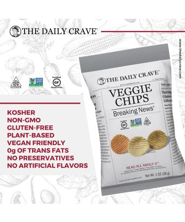 The Daily Crave Veggie Chips 1 oz (Pack of 24) - Kosher, Crunchy, Vegan Veggie Crisps - Buy Online on SooperMarket.com