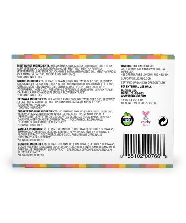 Cliganic Organic Lip Balm Set - 6 Pack, 0.15 fl oz Each | Natural Hydration - Buy Online on SooperMarket.com