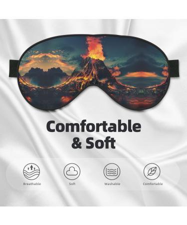 SSIMOO Volcano Soft Sleep Eye Mask - Breathable Black Eye Patch for Women | Perfect for Travel & Relaxation - Buy Online on SooperMarket.com