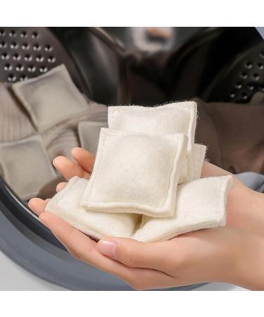 Fovolat Laundry Wool Dryer Balls Square Wool Dryer Balls Square Shape Dry Cleaning Kit Set Natural Fabric Softener Household Gadgets for Dryer - Buy Online on SooperMarket.com