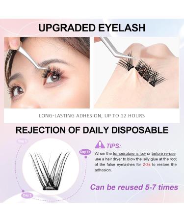 Reusable Self-Adhesive Mixed D Curl Cluster Eyelashes - 9-14mm D13 - No Glue Needed - Natural Extensions - Portable - 1 Count - Buy Online on SooperMarket.com