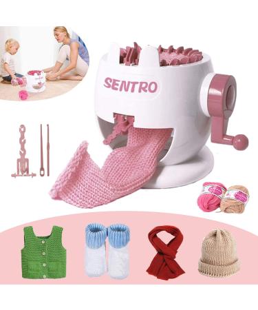cdbz Knitting Machine 22 Needles Knitting Machine Smart Weave Knitting Round Loom Knitting Machines Knitting Board Rotating Double Knit Loom Machine Kit for Adults/Kids DIY Knit Scarf Hat Sock B