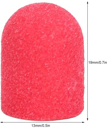 Nail Sanding Drill Bit 0.5 X 0.7in Easy To Store High Strength Nail Polishing Sanding Head Fine Sandpaper with Shaft for Grinding(Big red) - Buy Online on SooperMarket.com