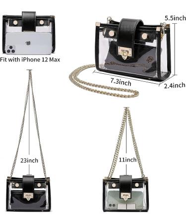 YING YUMEI Clear Crossbody Bag Stadium Approved - Transparent Shoulder Handbag & Clutch - Buy Online on SooperMarket.com