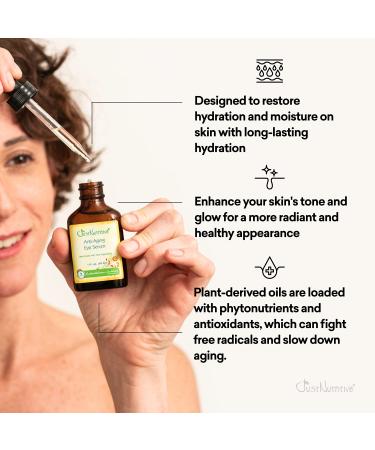 Anti Aging Eye Serum | Hydrating & Natural Eye Care for Youthful Skin | Rapid Wrinkle Repair | Just Nutritive 1 Oz - Buy Online on SooperMarket.com