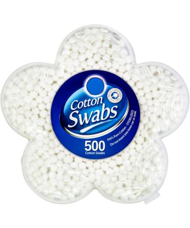 R-NEU 500 Cotton Swabs, Doubled Tipped, Sterilized, 100% Pure Cotton Qtips for Cleaning, Home, Makeup, Pet and Baby Care (500 Count)