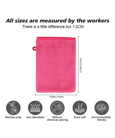 HOGARY 10 PCS Microfiber Body Wash Mitts - Soft Flannel Face Mitten & Bath Spa Cloth - Reusable Makeup Remover Gloves - European Style Wash Cloth (6.8 inch) - 5 Colors - Buy Online on SooperMarket.com