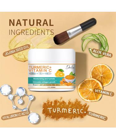 Vitamin C Face Cream - Vitamin C Cream with Hyaluronic Acid 50ml - Face Moisturiser to Nourish Skin - Smooth Lines & Boost Glow - With Vitamin C and Super Citrus For Radiant - Healthy Skin - Buy Online on SooperMarket.com