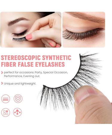 AIDIRui 20 Pairs 3D Chemical Fiber Lashes Natural False Eyelashes Dramatic Volume Lashes Makeup Extension Eyelashes - Buy Online on SooperMarket.com
