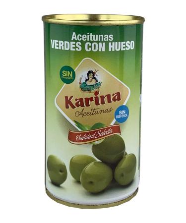 Buy Karina Green Manzanilla Olives with Stone - 6 Pack (6 x 185g) | International Shipping Available - Buy Online on SooperMarket.com
