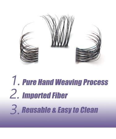 Veleasha DIY Eyelash Extension Individual D Curl Lashes 39 Clusters | Reusable Wispy False Eyelashes at Home | FD02 12-16mm - Buy Online on SooperMarket.com