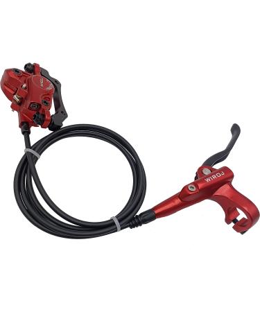 WIROJ Mountain Bike Hydraulic Disc Brake Set - Front & Rear Kit for MTB, e-Bike, Fat Bike - Red - Upgrade from Mechanical Disc Brake - Buy Online on SooperMarket.com