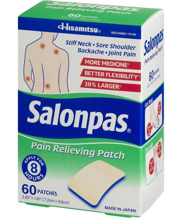 Salonpas Pain Relieving Patches 60 Count - New Edition | Fast Relief for Aches and Pains - Buy Online on SooperMarket.com