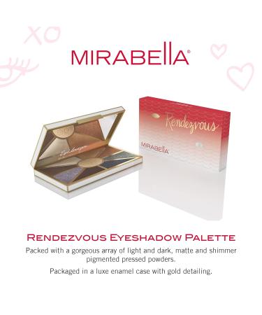 Mirabella Eyeshadow Palette Rendezvous - Eye Love You Collection | Neutral Ultra-Pigmented Pressed Powders - Matte & Shimmer Colors | Long-Lasting & Blendable | Paraben & Talc-Free - Buy Online on SooperMarket.com