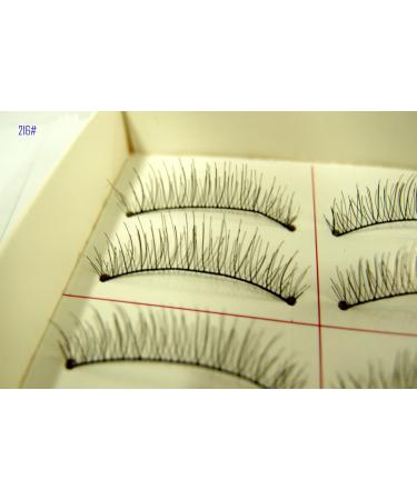 Careforyou 10 Pairs Taiwan False Eyelashes - Long Natural Handmade Cross Style #216 | Soft Makeup for Stunning Eyes - Buy Online on SooperMarket.com