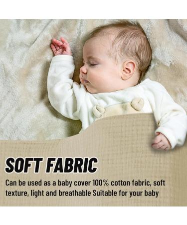 Zoneyan Musselin Still Towel - Soft & Breathable Cotton Breastfeeding Support for Moms & Babies (Khaki) - Perfect for On-the-Go - Buy Online on SooperMarket.com