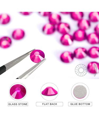 YHMQ 2160PCS Rhinestones for Nails | Crystal Peach Nail Crystals | SS20 Size 4.6mm & 4.8mm - Buy Online on SooperMarket.com