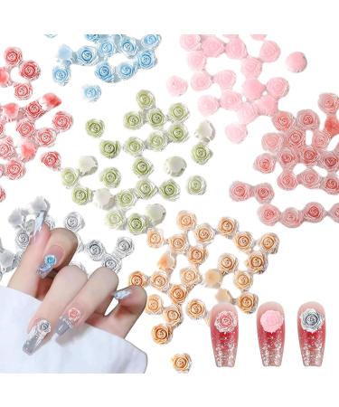 3D Flower Nail Charms 200 Pcs Colorful Acrylic Camellia Rose Flower Nail Art Charms Nail Rhinestones Gems Nail Accessories for DIY Nail Art Designs Jewelry Making (Multi-Colored A) - Buy Online on SooperMarket.com