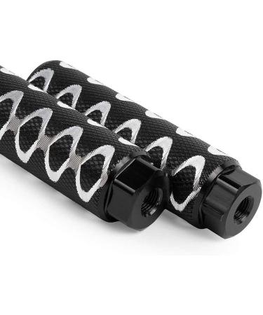 OUTLETNY 3/8 Aluminum Alloy Bike Pegs - Anti-Skid BMX Stunt Pegs, 26 Teeth, Black (2Pcs) - Buy Online on SooperMarket.com
