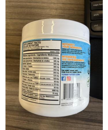 Yummy Sports Pre-Workout Powder - Workout Supplements Powder for Clean Energy Boost and Focus - Preworkout Energy Drink Powder for Women & Men - 300gm 40 Servings - Sour Batch - Buy Online on SooperMarket.com