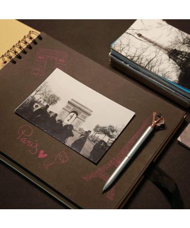 EVNEED Wedding Scrapbook Photo Album - DIY Memory Book with Accessories Kit for Anniversary, Guest Book, Xmas Gift - 80 Pages (40 Sheets) Black - 11.5 x 8.5 Inch - Buy Online on SooperMarket.com