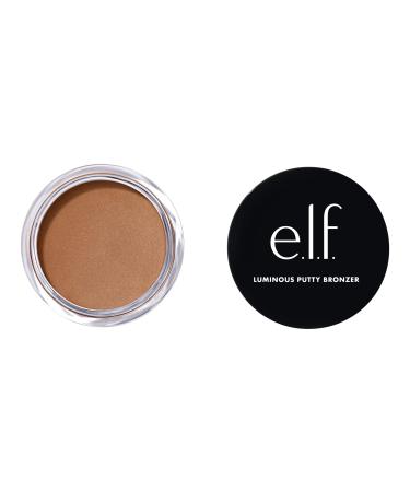 e.l.f. Luminous Putty Bronzer, Lightweight Putty-to-Powder Bronzer For A Radiant, Glowing Finish, Highly Pigmented, Vegan & Cruelty-Free, Sun Chaser