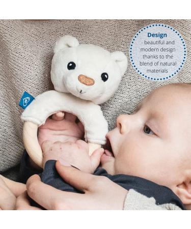 Whisbear Eco Bear Baby Teether - Natural Wooden Teething Aid for Babies | Safe & Eco-Friendly Teething Solution - Buy Online on SooperMarket.com