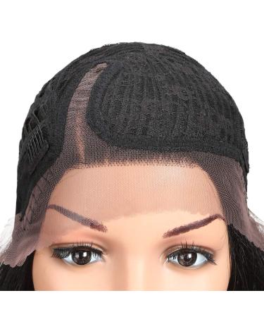 Joedir 30 Inch Black Wavy Lace Wig for Women - 76.2 cm Heat-Resistant Fiber 130% Density Side Part Pack of 1 - International Shipping Available - Buy Online on SooperMarket.com