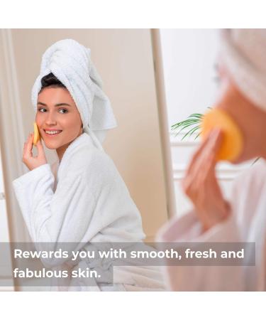 Massaging Dry Brushing Body Brush + Compressed Facial Sponges Set for Softer, Clearer, More Beautiful Skin Naturally - Buy Online on SooperMarket.com