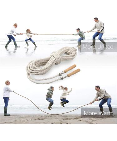 Leapbeast Long Jump Rope - Multiplayer Wooden Handle Jump Rope for Fitness School & Outdoor Activities | 5m 7m 10m - Buy Online on SooperMarket.com