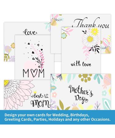 White Cardstock 100 Sheets 8.5 x 11 - Ohuhu Heavyweight 80lb Cover Card Stock - Perfect for Crafts and DIY Cards - Buy Online on SooperMarket.com