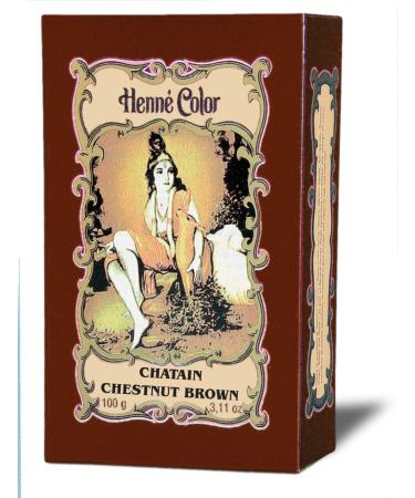Henna Chestnut Brown (Chatain) 100Hair dye powder content 100g