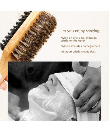 2PC Bartbrush Set - Soft Double-Sided Mustache & Facial Shaving Brushes for Men | Knot Removal Grooming Tool for Home & Salon - Buy Online on SooperMarket.com