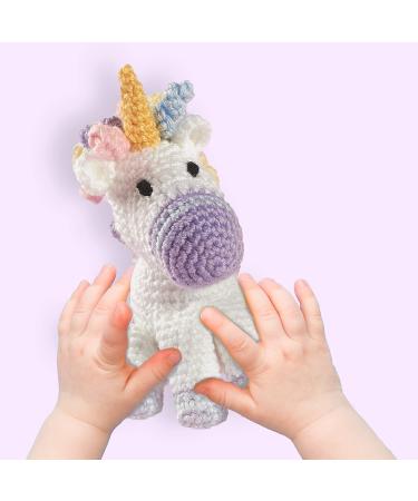 LEISURE ARTS Little Crochet Friend Animals Crochet Kit - Easy Animal Crochet for Kids & Adults - Includes Yarn & Instructions - 8 Amigurumi Unicorn - Buy Online on SooperMarket.com