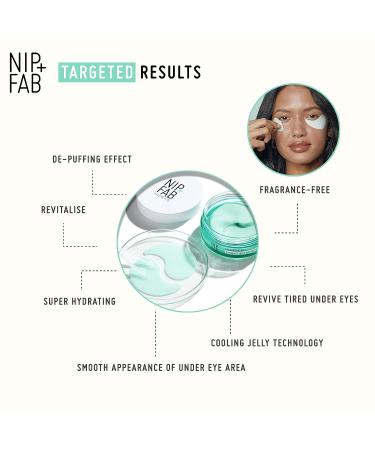 Nip + Fab Hyaluronic Acid Under Eye Patches - Anti-Aging Mask for Fine Lines, Wrinkles, Puffy Eyes - Hydrating Treatment for Bags, Puffiness - Multicolor - Buy Online on SooperMarket.com