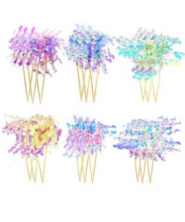 50Pcs Firework Cupcake Toppers Cocktail Food Fruit Toothpick Holiday Cake Decoration Cake Toppers Picks for Christmas Party Birthday Wedding Cake Decoration Party Favors Supplies Random Color