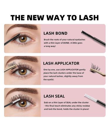 Colored Lash Clusters DIY Eyelash Extensions - 72 C/D Curl Individual Lashes in Brown, Blue, Purple, Green, Red - Thin Band DIT at Home - Volume Mix Color-D 16mm - Buy Online on SooperMarket.com