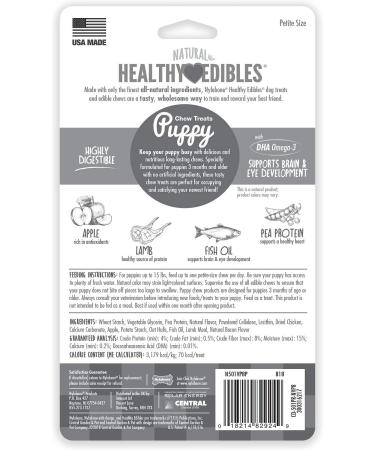 NYLABONE Healthy Edibles Puppy Lamb/Apple Petite Chews 8 Count Pouch Each Lamb and Apples - Buy Online on SooperMarket.com