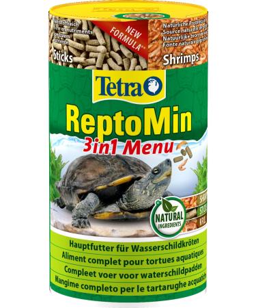 Tetra reptomin menu turtle feed - varied 3in1 feed with sticks krill & shrimp for water turtles 250 ml can menu 44 g (1 Pack)
